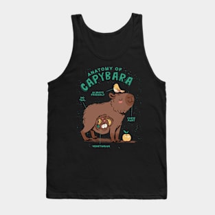 Funny Capybara Anatomy Tank Top